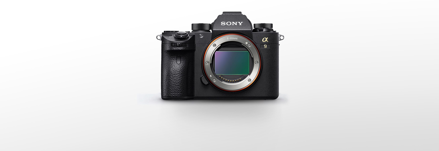 Image of the α9 mirrorless camera without lens