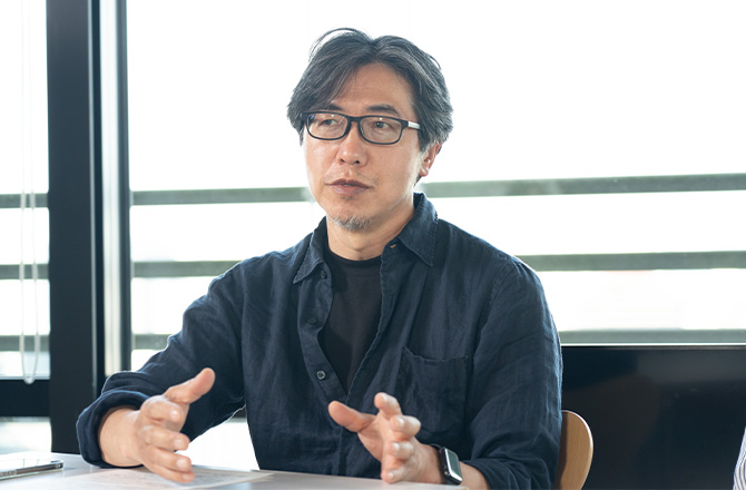 インタビュー風景の写真