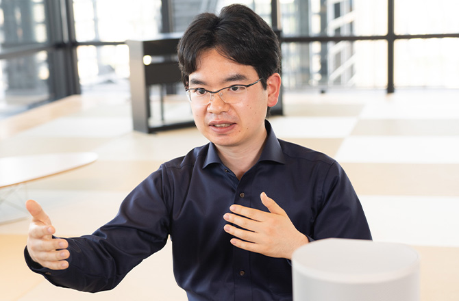 インタビュー風景の写真