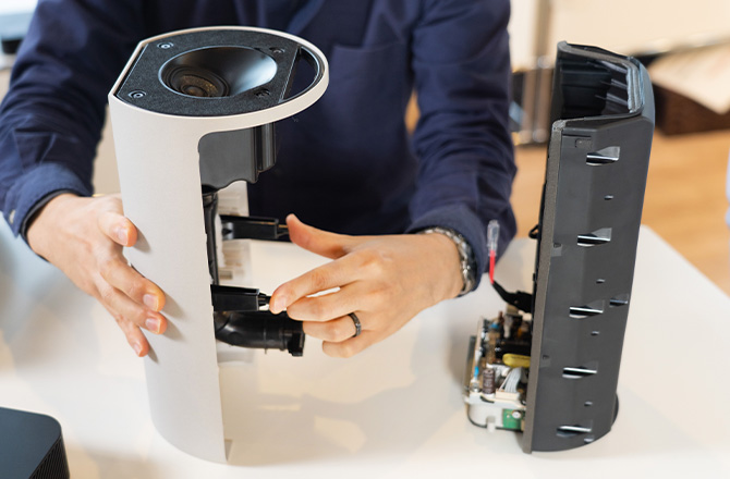 インタビュー風景の写真